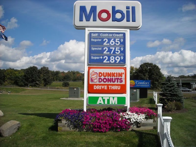 Commercial property flower bed landscaping