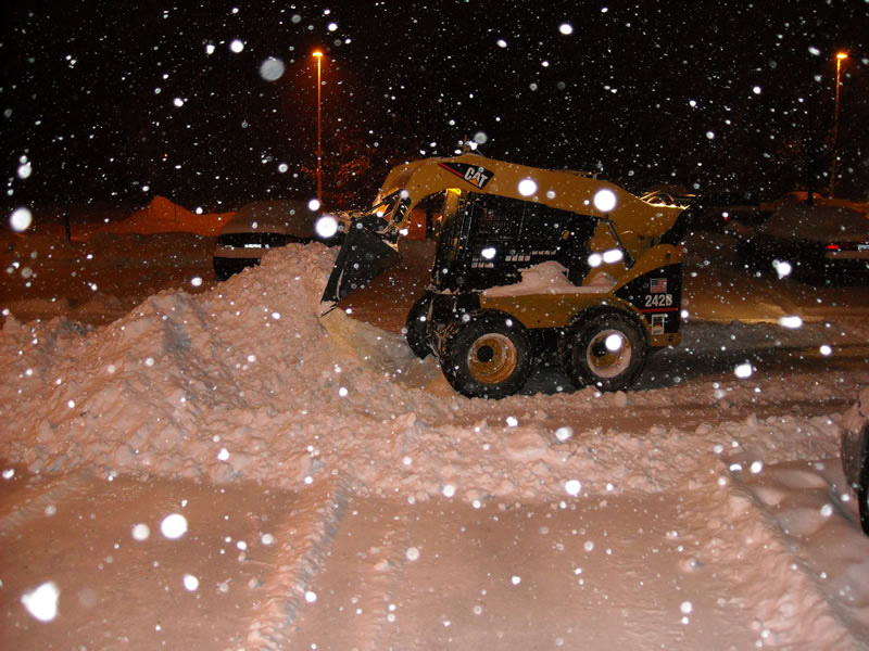 Night snow removal operations