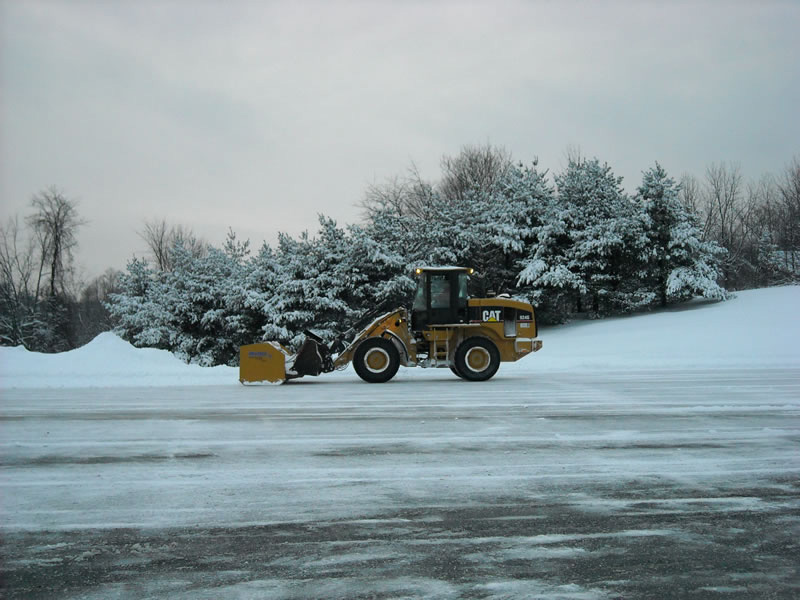 Parking lot snow clearing