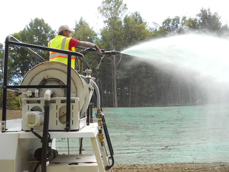 Property with lush green lawn established using Profile Hydro Mulch hydroseeding